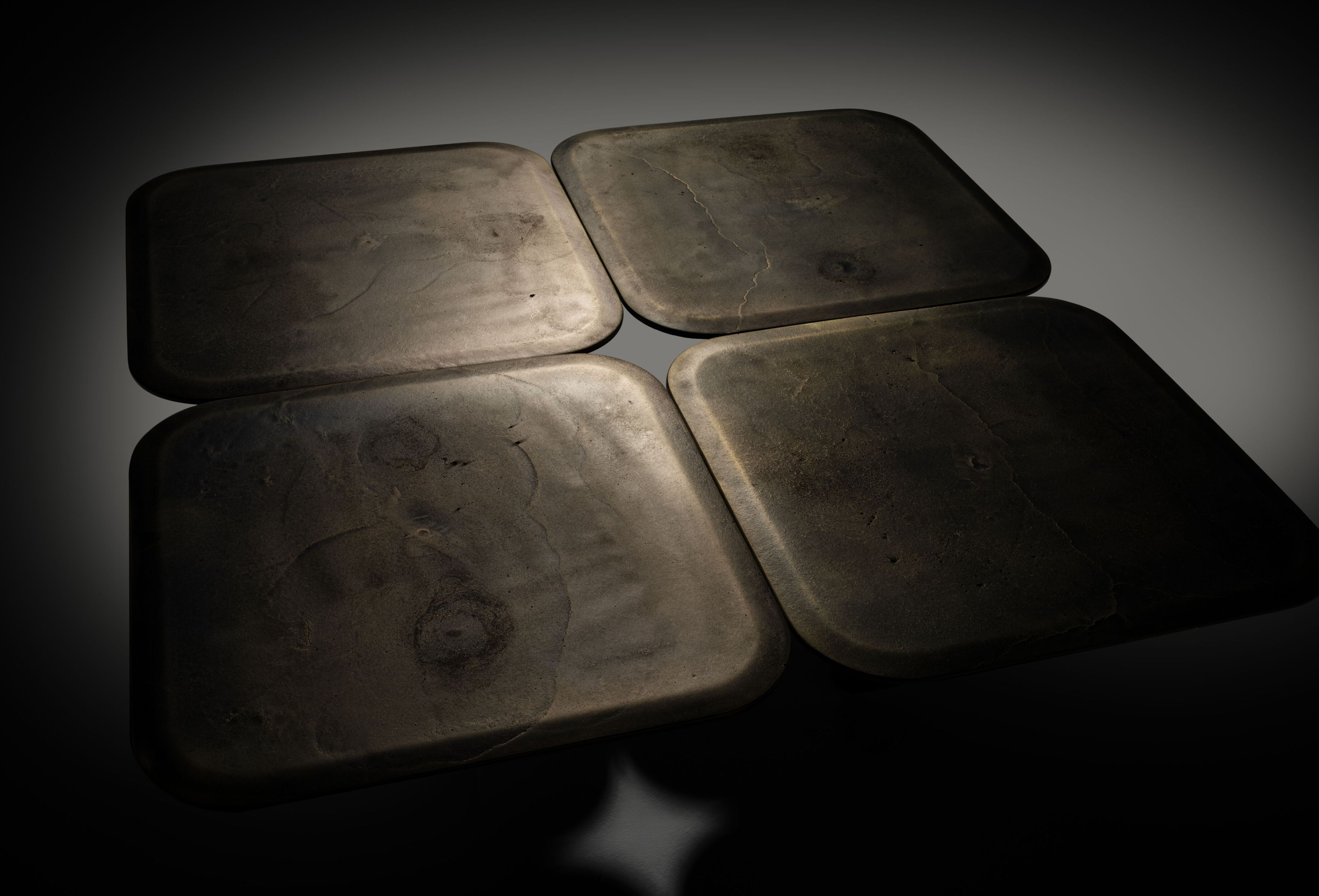 Прямоугольный журнальный столик из окисленного металла Enne AVALON ARCH-00095370 - Вид №5