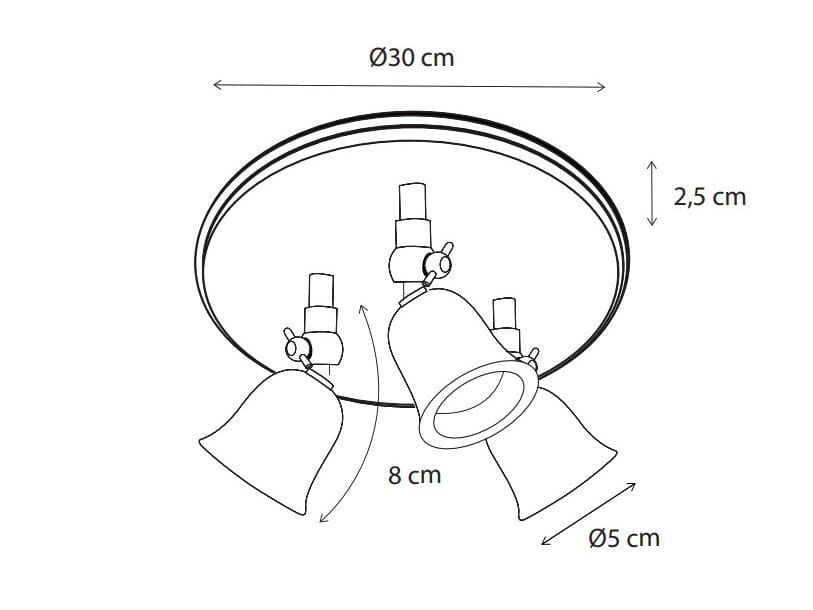 Регулируемая латунная светодиодная потолочная лампа Authentage Lighting Fleure ARCH-00014832 - Вид №2