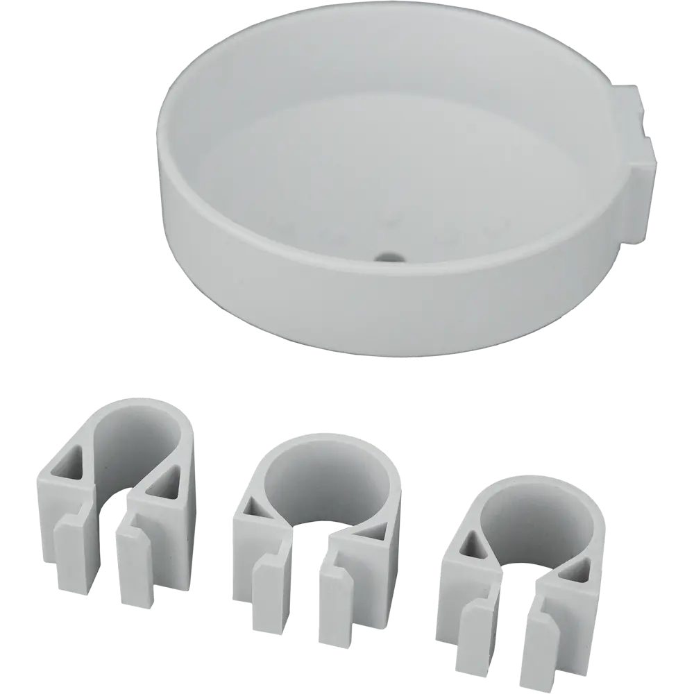 Мыльница для душевой штанги Orange DISH-W пластик цвет белый STLM-2153124 - Вид №1