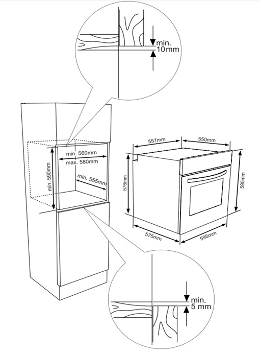 4900813 Электрический духовой шкаф Vestfrost VFIO72W белый STDN-0053569 - Вид №1