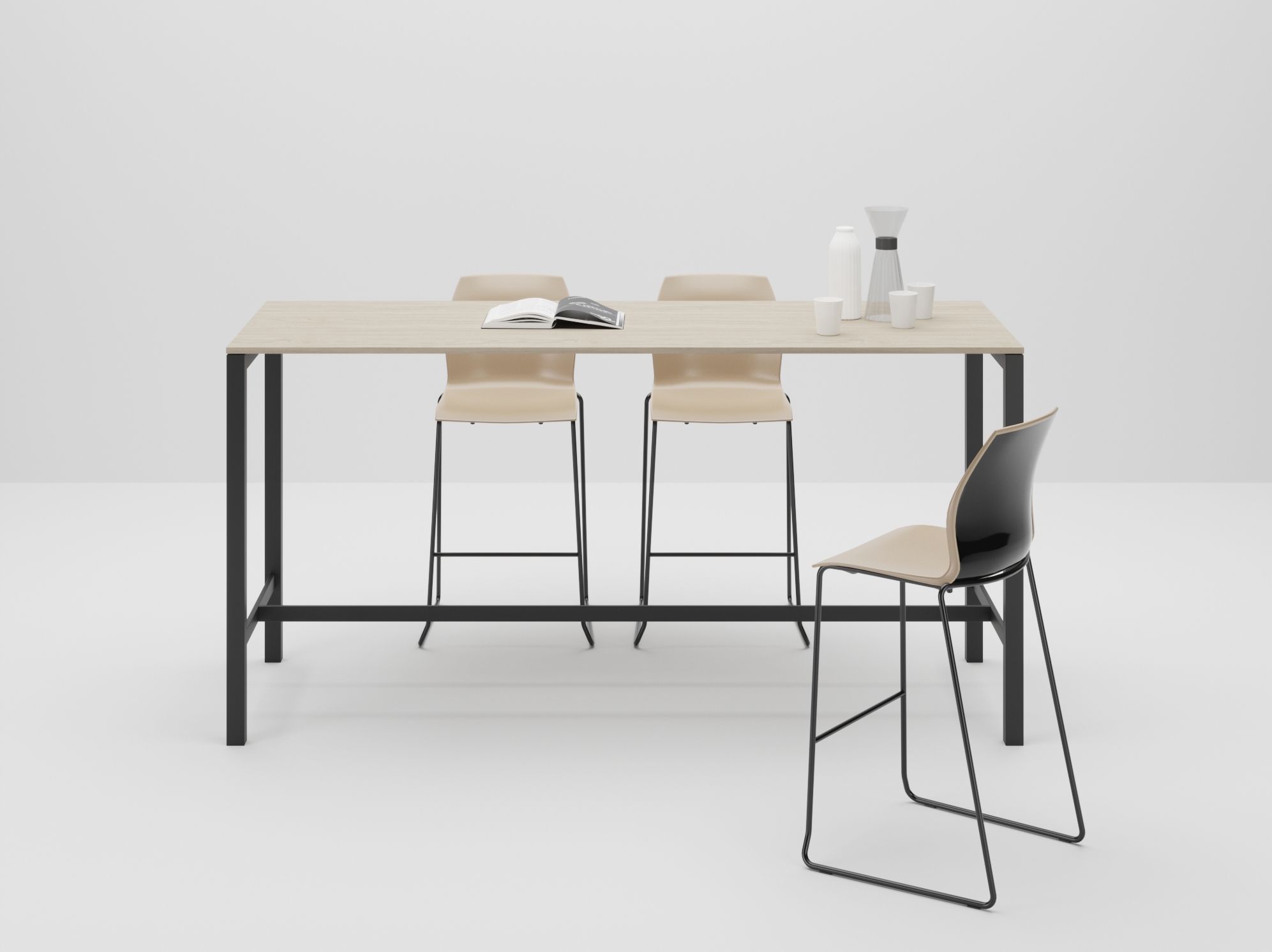 Высокий деревянный прямоугольный стол PROF десять ARCH-00149342