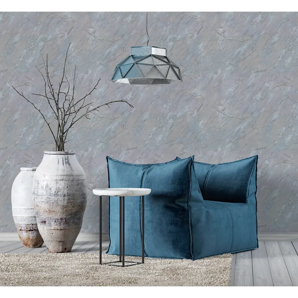 Обои флизелиновые Inspire Kalkut темно-серые 1.06 м 11014-05 Kalkutta STLM-2183039 - Вид №3