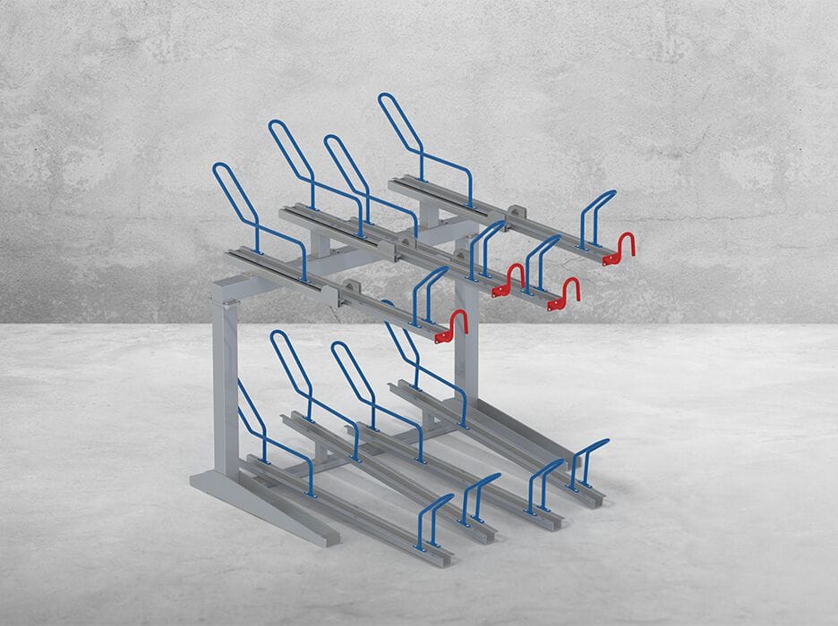 Стойка для велосипедов из оцинкованной стали с модулем 8 мест DIMCAR TANDEM ARCH-00105449