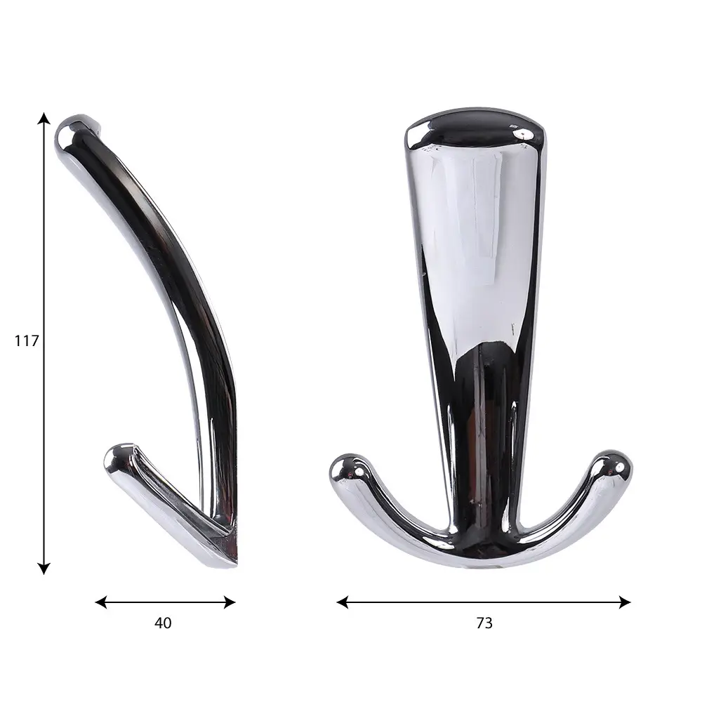 Крючок Larvij цинковый тройной цвет хром STLM-2092463 - Вид №5