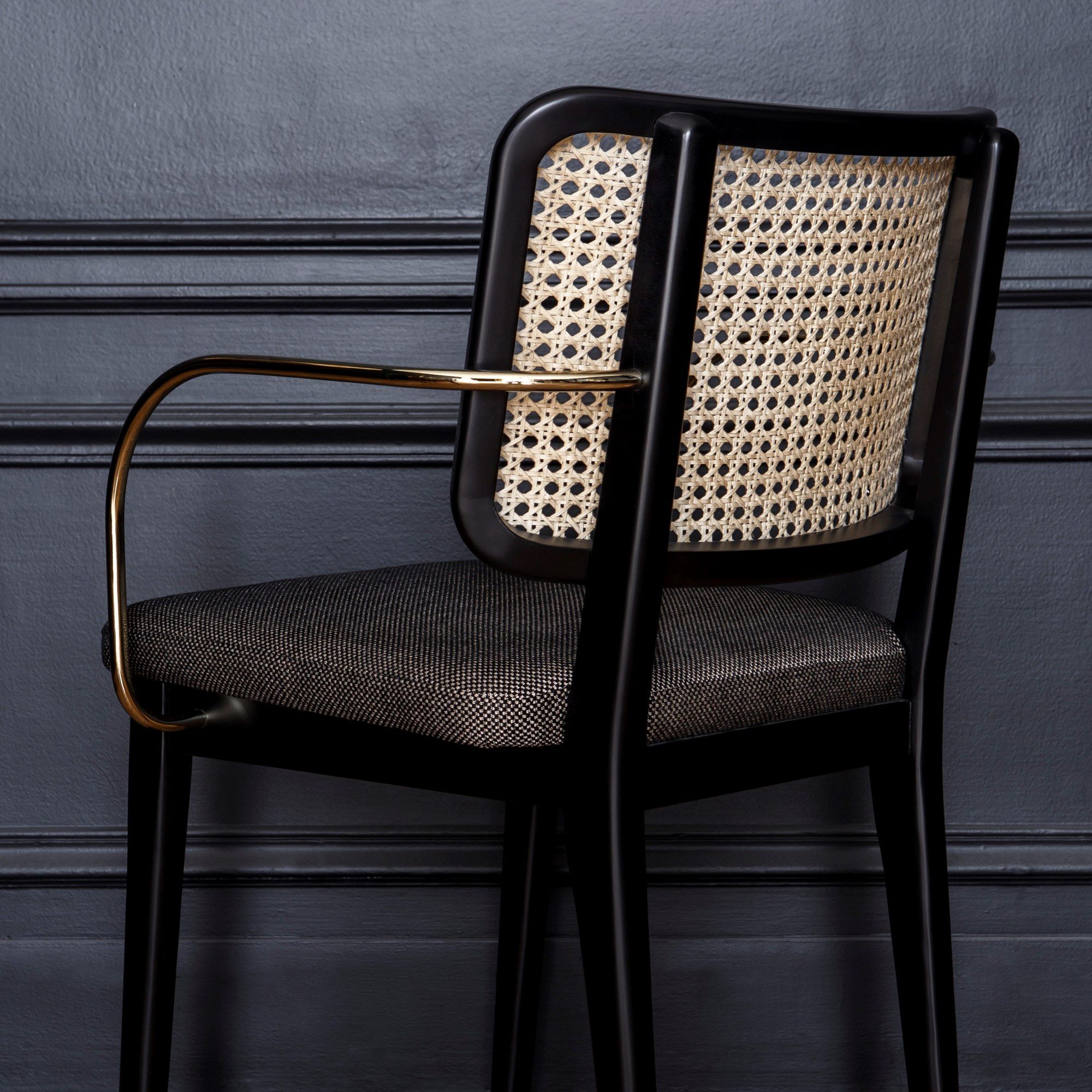 Плетеный стул в винтажном стиле с подлокотниками RED EDITION плетеная ARCH-00060705 - Вид №4