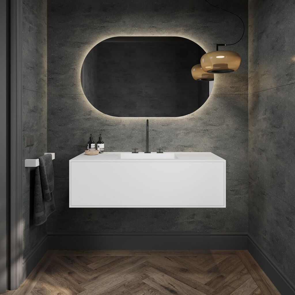 Одноместная раковина Corian® со встроенной раковиной RILUXA Gaia ARCH-00147945 - Вид №6