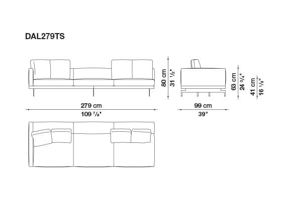 3-местный тканевый диван с полуостровом B&B Italia док ARCH-00061121 - Вид №188
