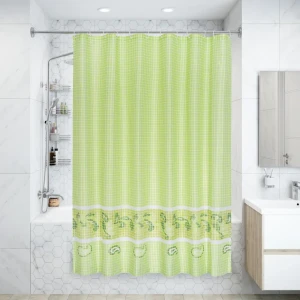 Штора для ванной комнаты Fresco 180х180 см цвет зелёный