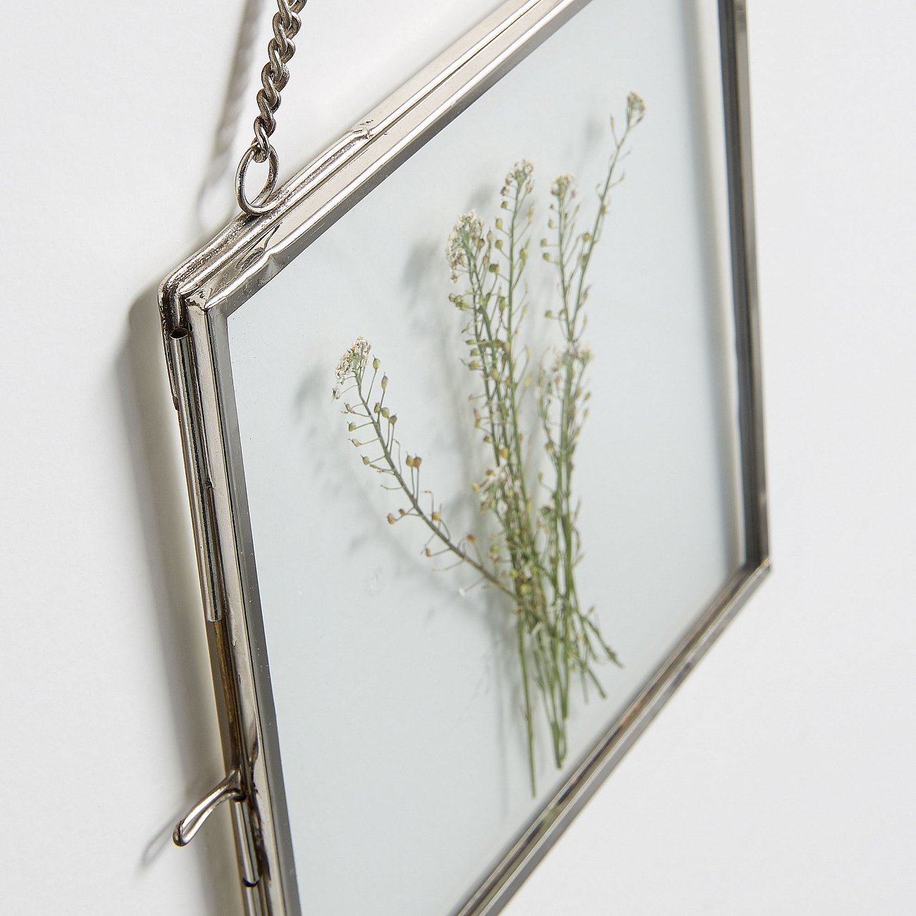 Фоторамка на стену 15x15 см серебристая Caribou от La Forma LA FORMA CARIBOU 00-3865215 Зеленый;прозрачный;серебро  - Вид №2