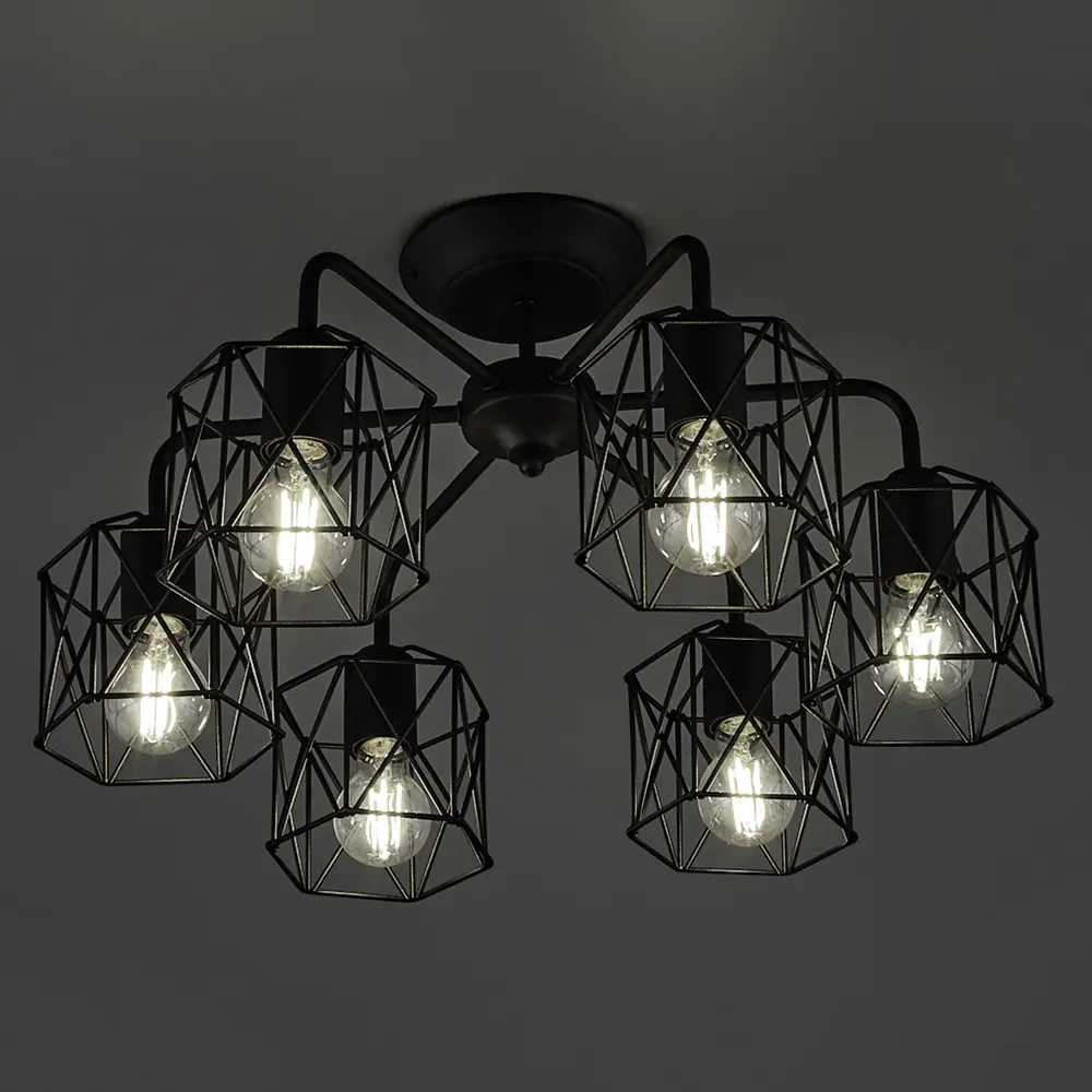 Люстра Vitaluce Актавия - элегантное черное освещение для гостиной 83139322 STLM-0039284 - Вид №1