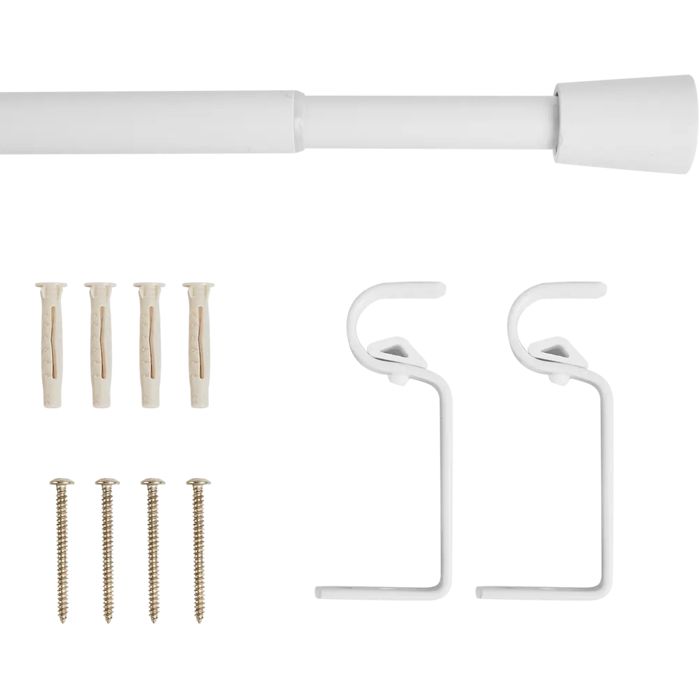 INSPIRE Карниз однорядный Pommel для штор 120-210 см белый 84407354 STLM-0049501 - Вид №1