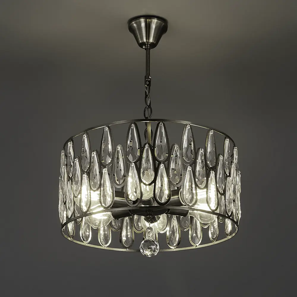 Люстра потолочная Семь огней Илана 6 ламп 18 м² цвет бронза STLM-2207248 - Вид №3