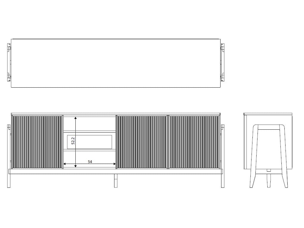 Шкаф из дуба с распашными дверями ST FURNITURE PHAB ARCH-00070200 - Вид №13