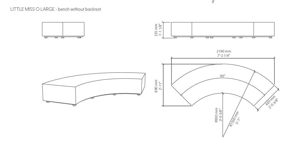 Модульный диван для контракта из пены QM Quinze & Milan Little Miss O ARCH-00008938 - Вид №5