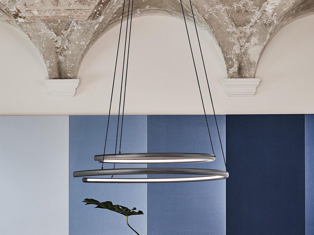 Стальной светодиодный подвесной светильник с диммером Bontempi Casa COMET ARCH-00122394