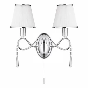 Бра Arte Lamp Logico A1035AP-2CC ARTE LAMP  077230 Белый;серебро