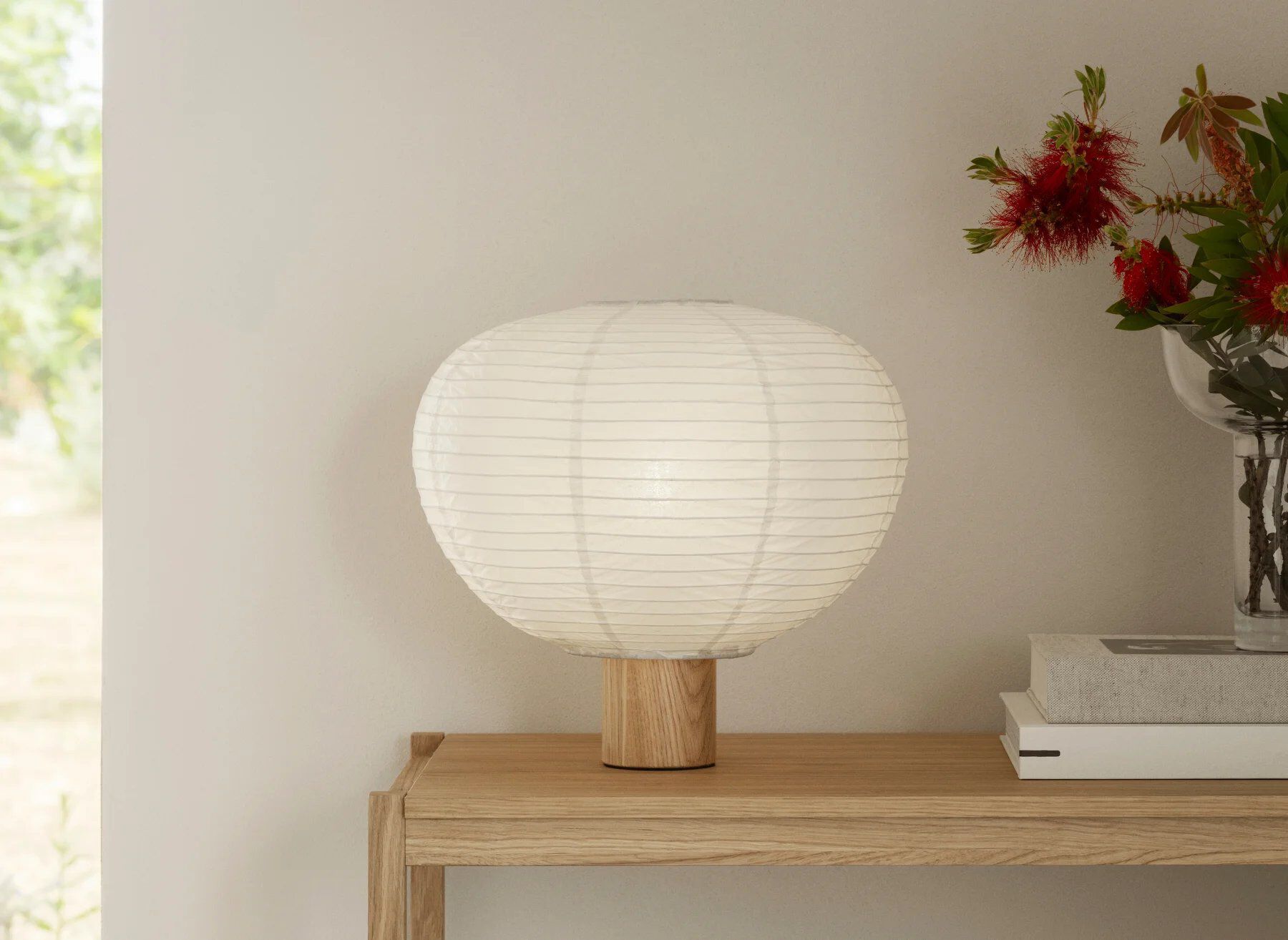 Настольная лампа из дуба и рисовой бумаги blomus Kami ARCH-00139328 - Вид №3