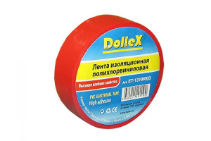 16241843 Изоляционная ПВХ лента PVC, красная, 19 мм х 9,10 м ET10-RED Dollex