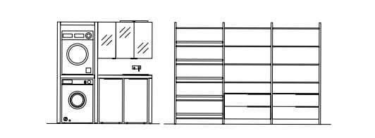Модульный шкаф для белья Ideagroup пространство-время ARCH-00107486 - Вид №2