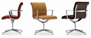 ICF Офисное кресло из кожи с 4-мя спицами Una chair
