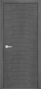 93821800 Дверь межкомнатная Севилья глухая ПВХ-плёнка цвет бетон темный 200 x 60см STLM-0576936 LOYARD