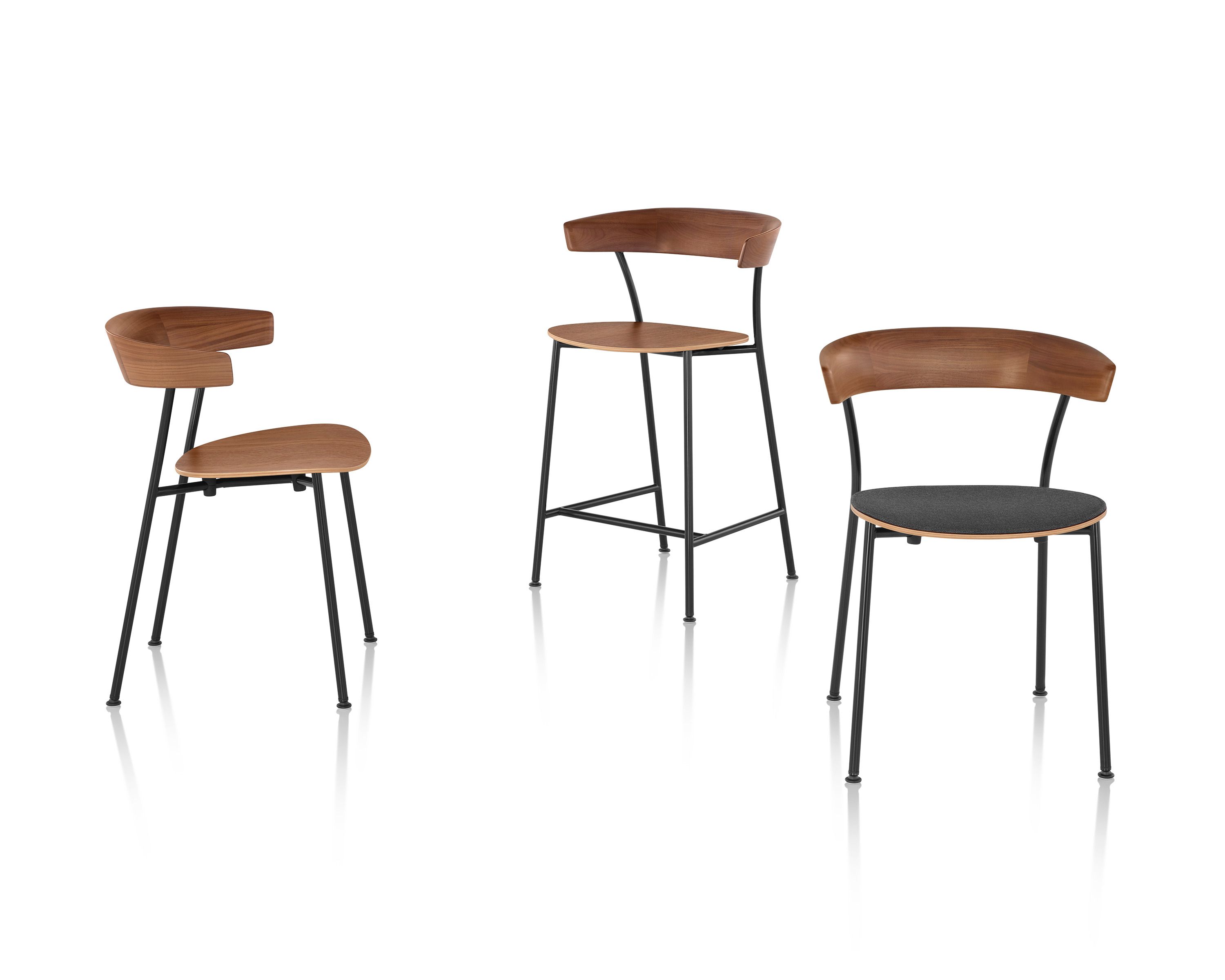 Деревянный стул с мягким сиденьем Herman Miller Leeway ARCH-00148459 - Вид №6