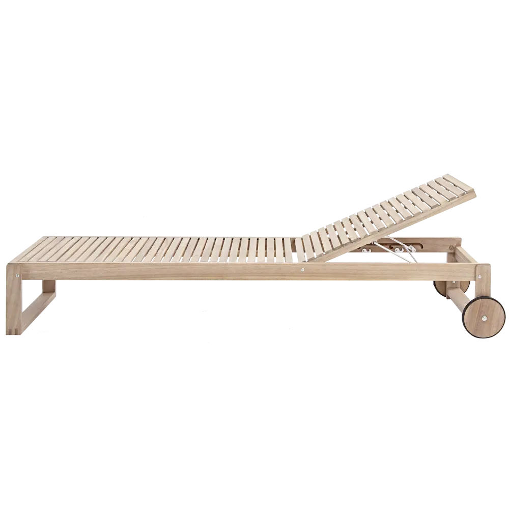 Шезлонг складной Naterial Solaris 196.5x71 см акация светло-коричневый STLM-2148285 - Вид №5