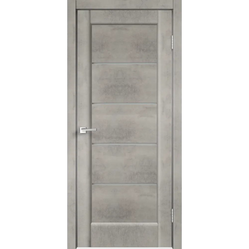 Комплект двери Сохо со стеклом 90x200 см ПВХ цвет лофт светлый без доборов VELLDORIS STLM-2202857