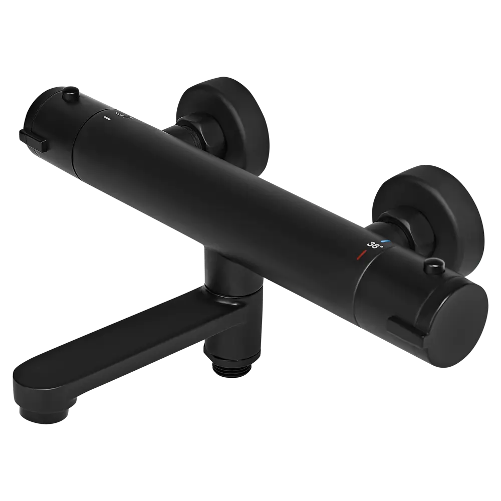 Смеситель термостатический KONSENSA Нарни YH5418-1PC с изливом цвет черный матовый STLM-2116430 - Вид №7