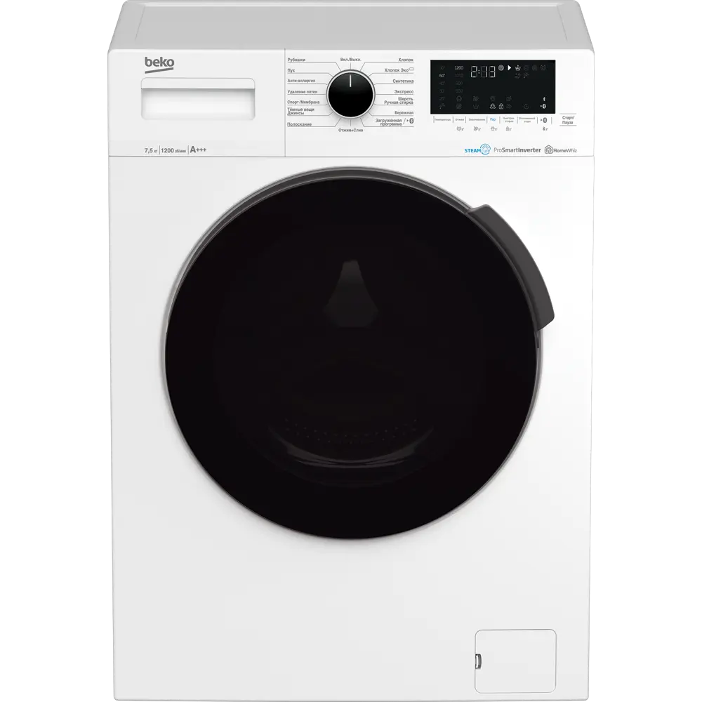 Стиральная машина Beko WSPE7H616W 59.6x84x45 см, 7.5 кг, цвет белый