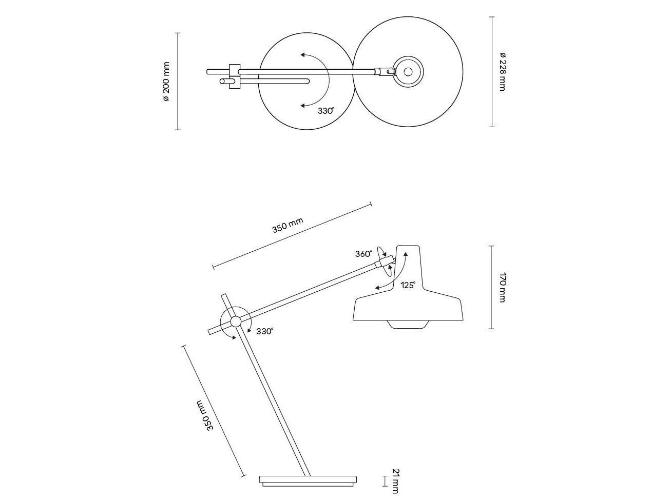 Регулируемая настольная лампа Grupa Arigato ARCH-00115861 - Вид №3
