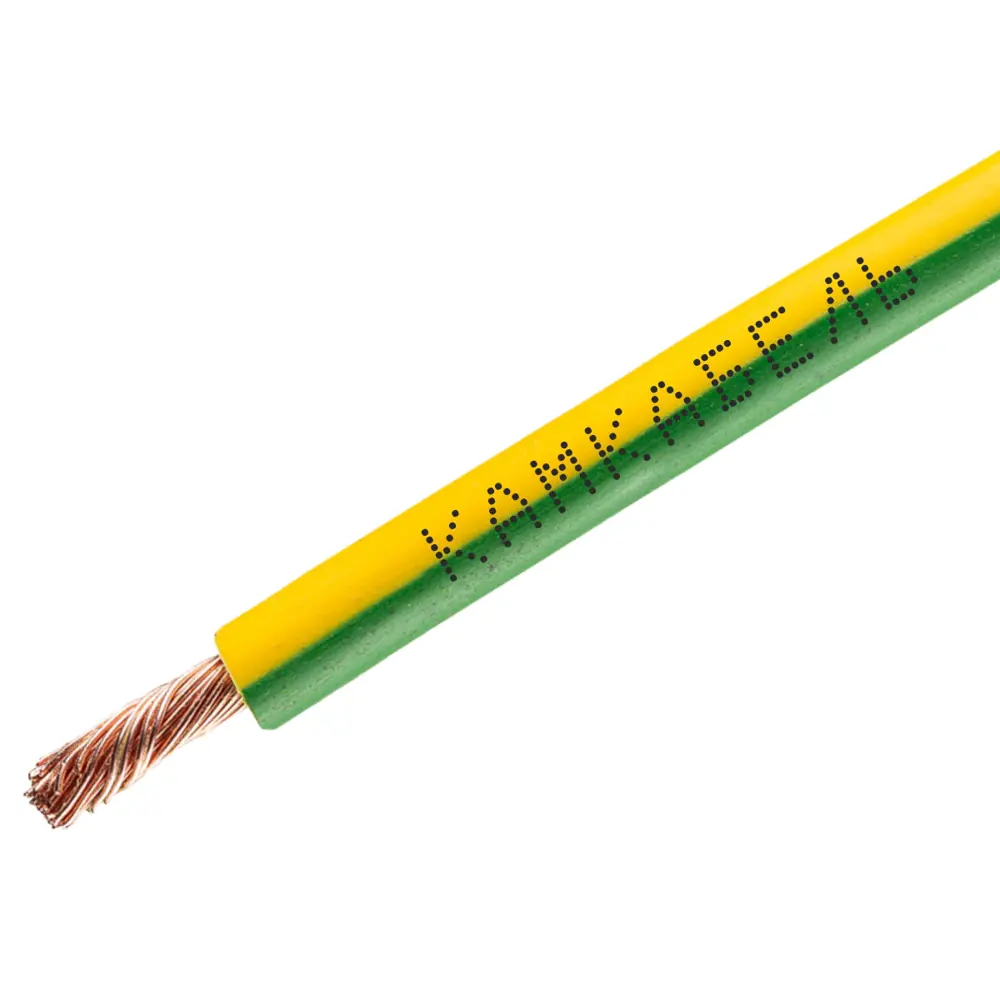 Провод Камкабель ПуГВнг(А)-LS 1x6 цвет зелено-желтый 200 м на отрез STLM-2143340 - Вид №1