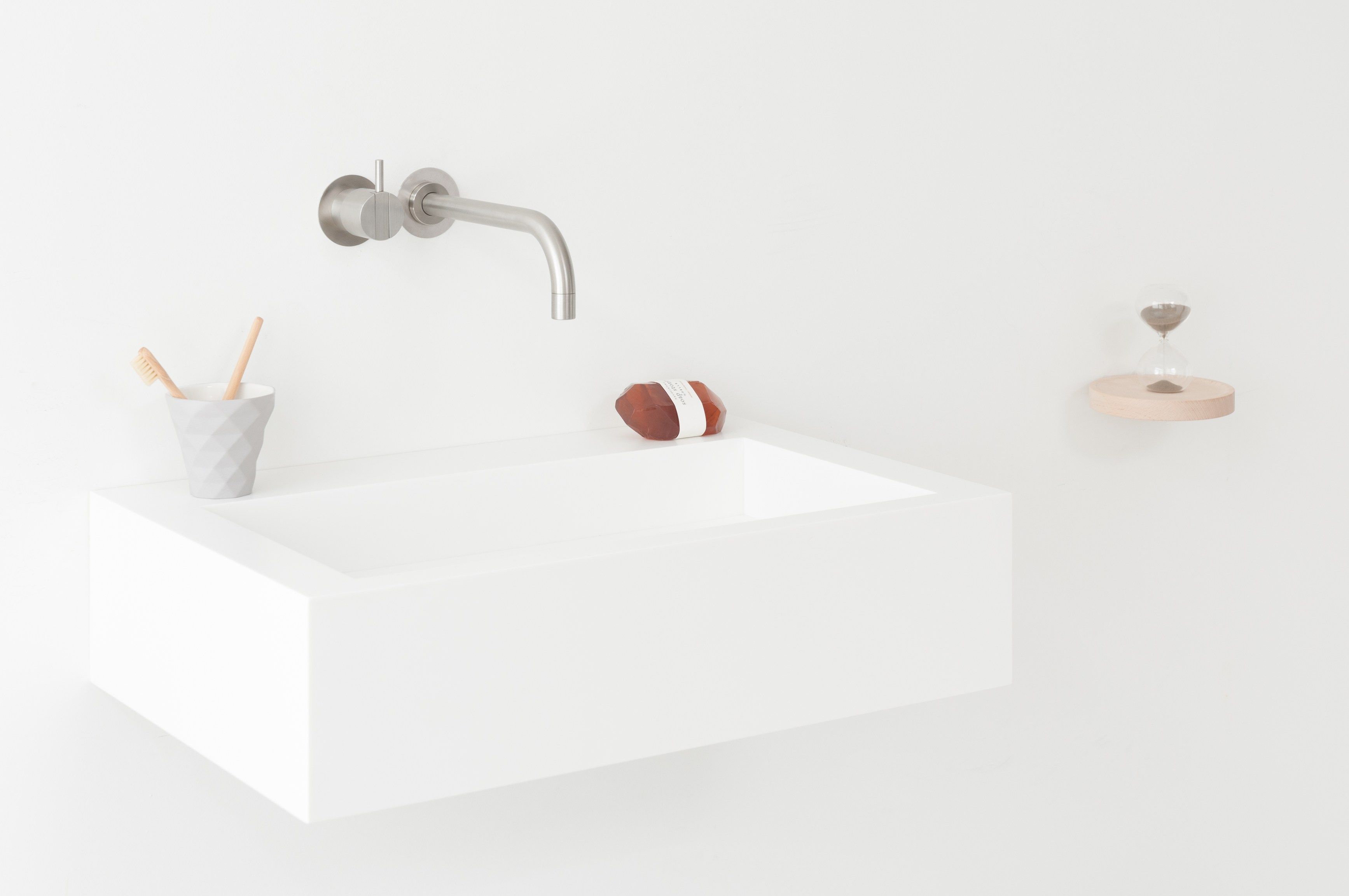 Прямоугольный подвесной умывальник в HIMACS Not Only White ARCH-00100904 - Вид №2