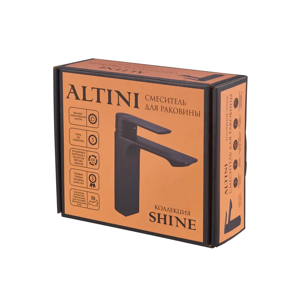 Смеситель для раковины ALTINI черный матовый с керамическим картриджем 89396453 STLM-1574644 - Вид №6