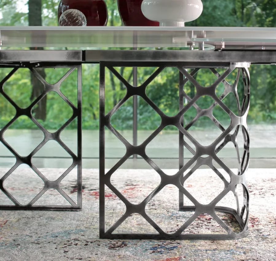 Обеденный стол из стали и дерева Bontempi Casa MAJESTY ARCH-00066435 - Вид №6