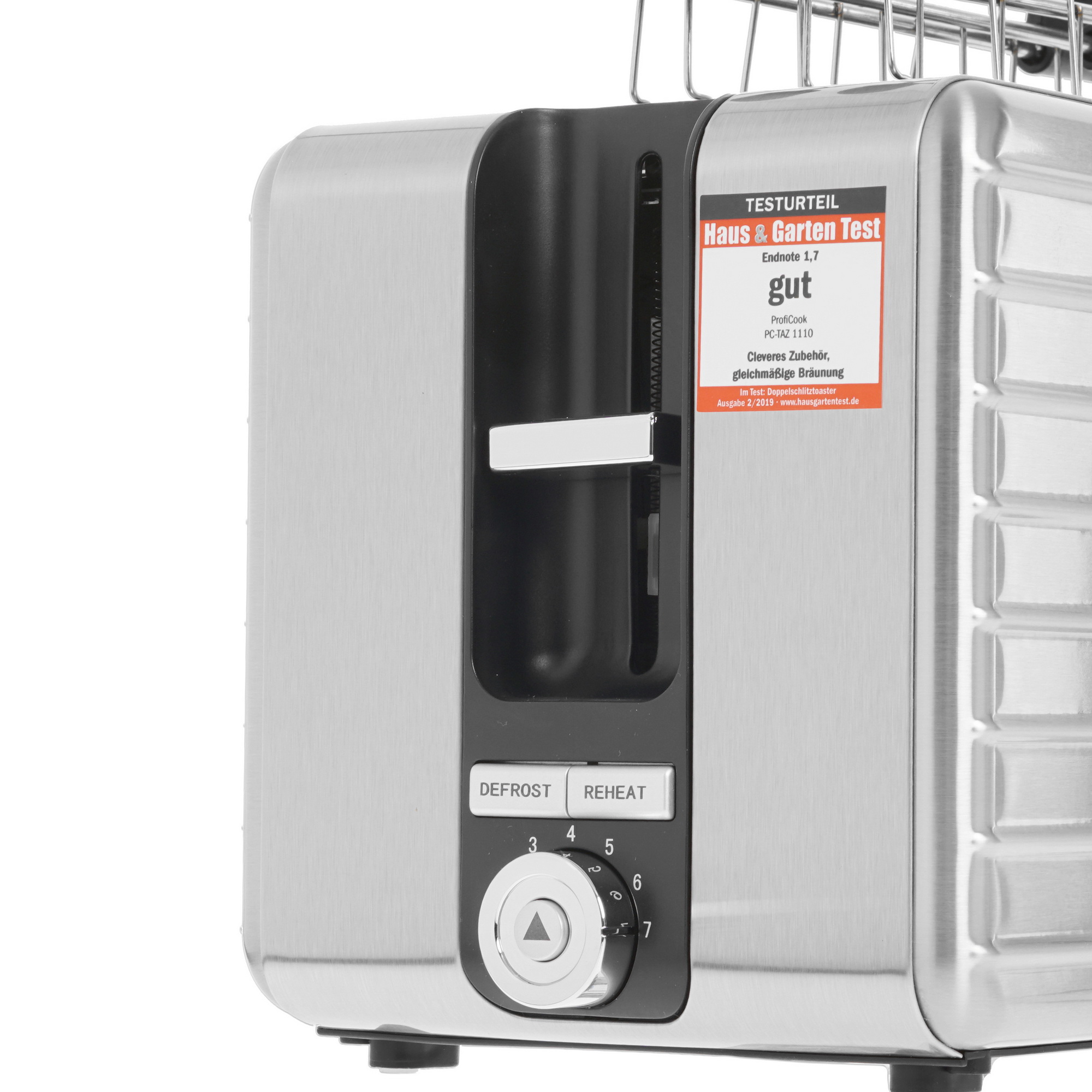 5327200 Тостер ProfiCook PC-TAZ 1110 серебристый STDN-0015835 - Вид №4