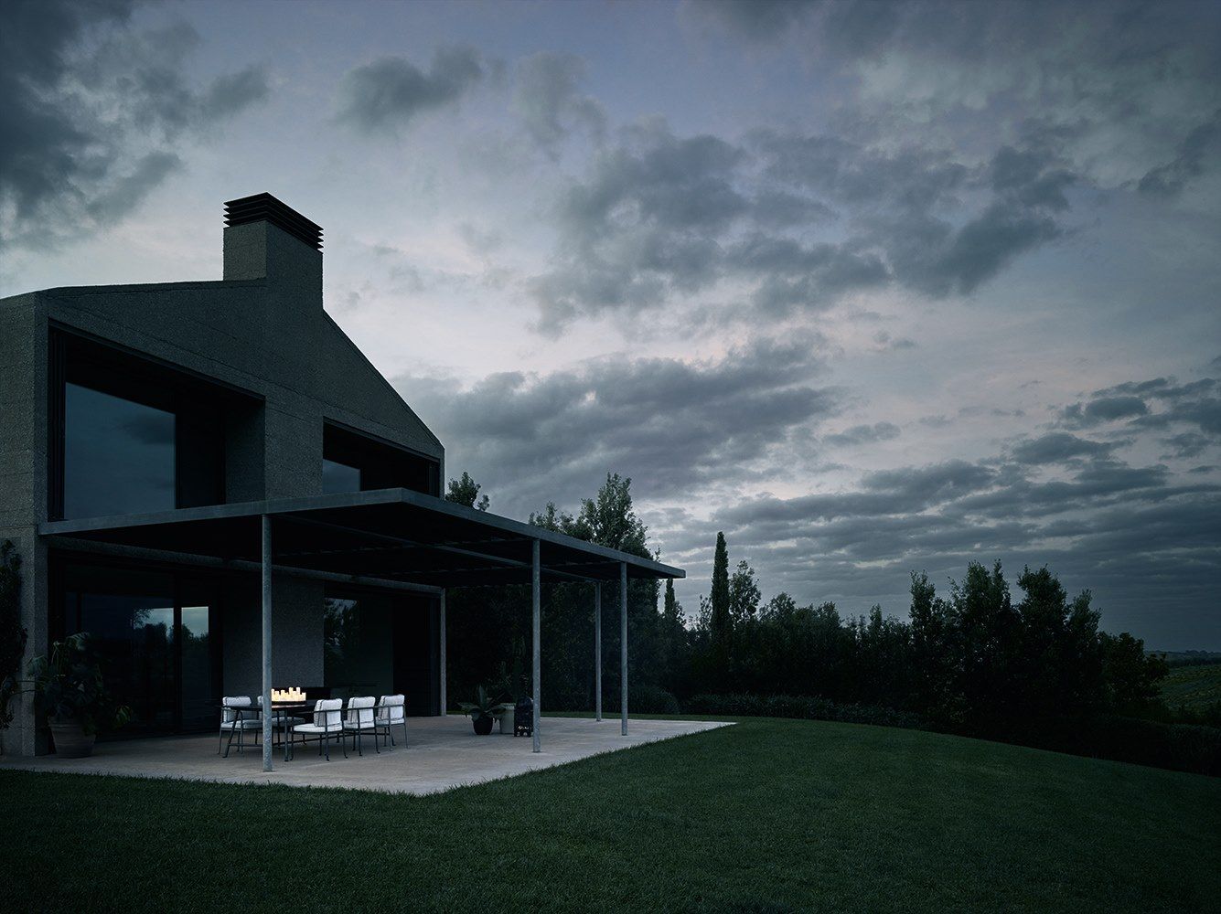 Тканевый мягкий садовый стул с подлокотниками B&B Italia Outdoor Borea ARCH-00067647 - Вид №9