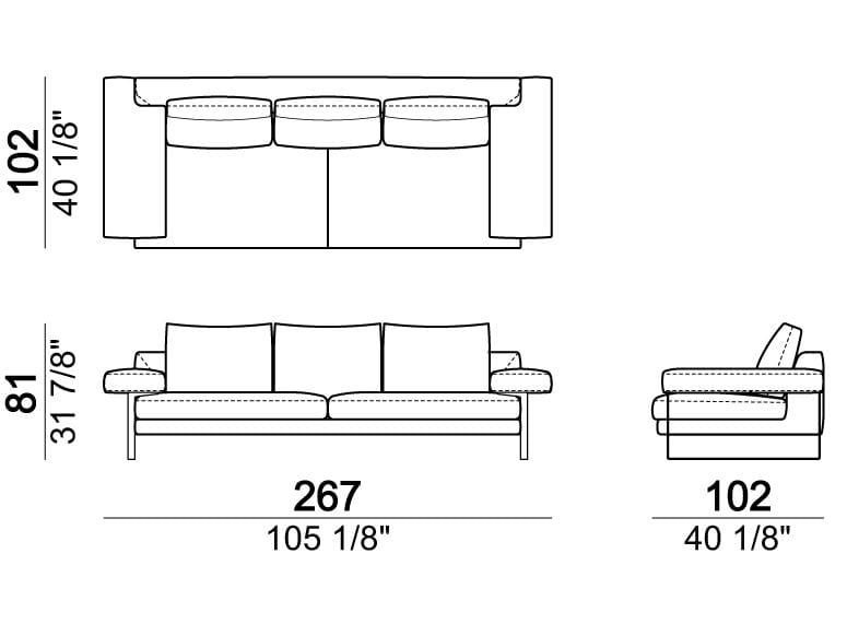 Секционный диван из ткани Arketipo EGO ARCH-00102437 - Вид №5