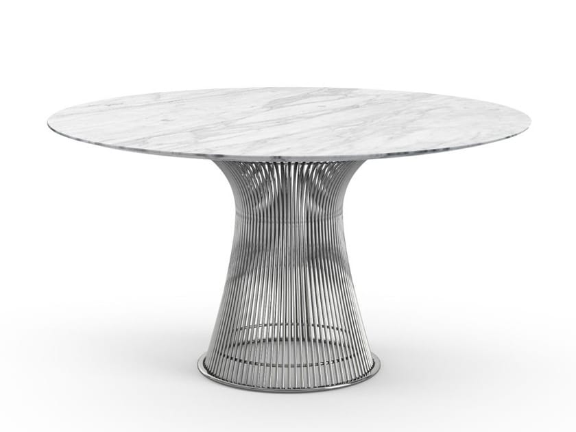 Круглый стол из мрамора и стали Knoll Platner ARCH-00091149