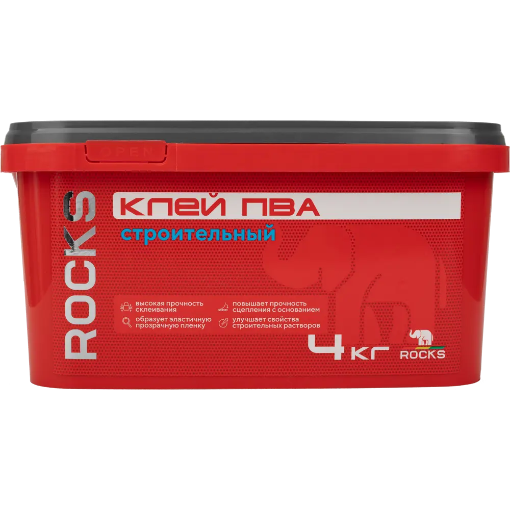 Клей ПВА Строительный Rocks 4 кг STLM-2142042