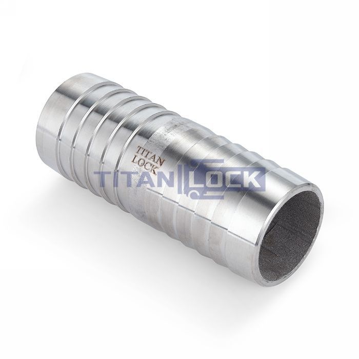 Соединитель для шлангов типа «ёлочка», 1 1/2", оцинкованная сталь TL1.1/2HM TITAN LOCK 