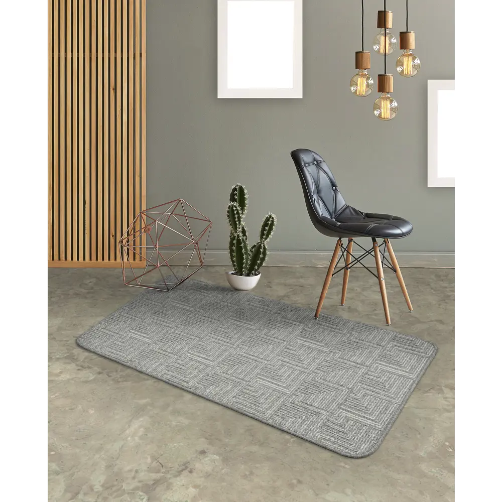 Коврик Polar 80x120 см полипропилен цвет серый/светло-серый 82207852 STLM-2165715 Santreyd  - Вид №2