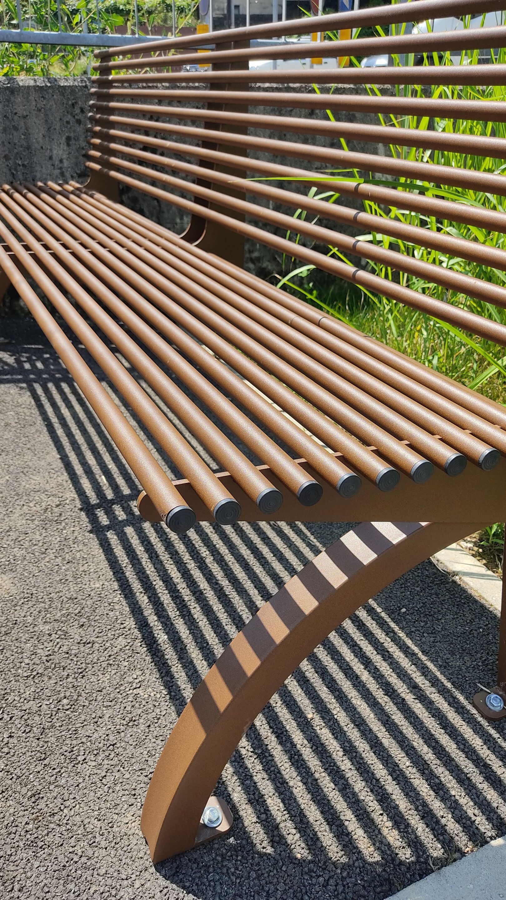 Стальная скамья со спинкой Studio Città эскиз ARCH-00075832 - Вид №2