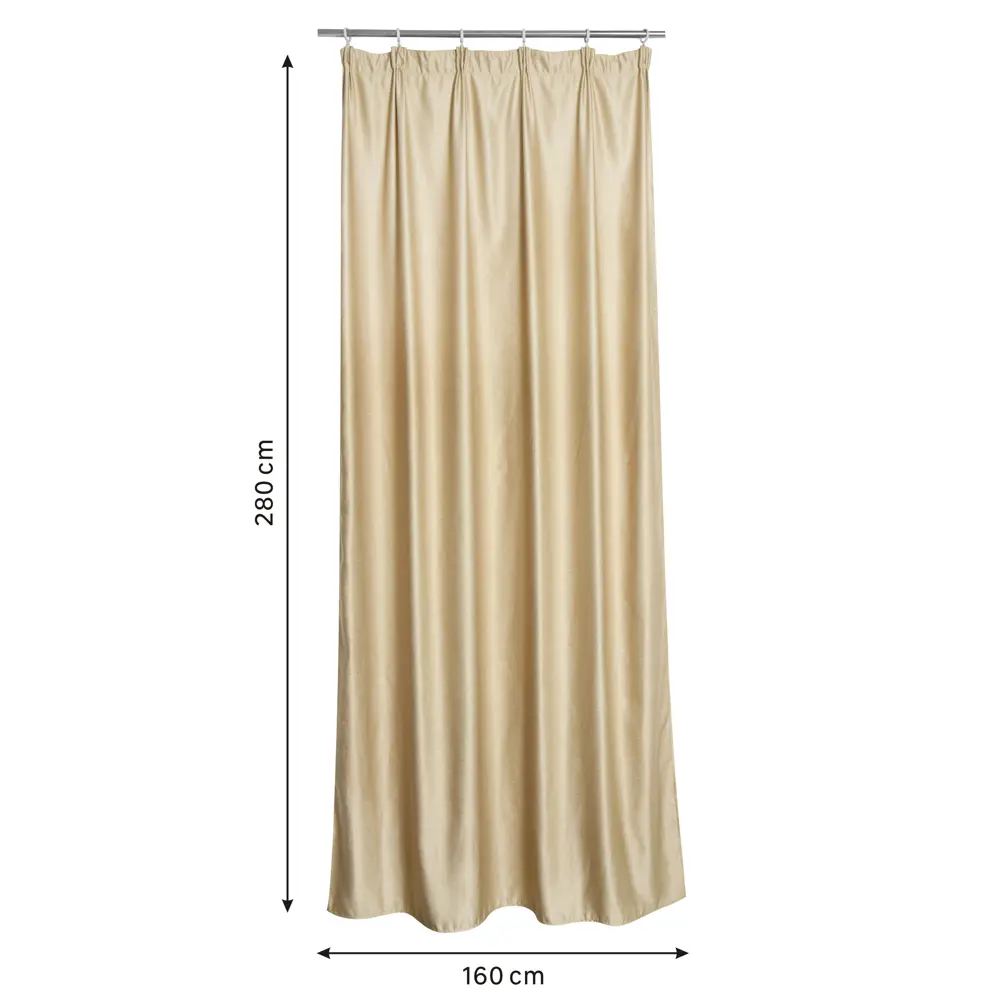 Штора на ленте Inspire Olmo 160x280 см цвет бежевый 88311131 STLM-2054293  - Вид №1
