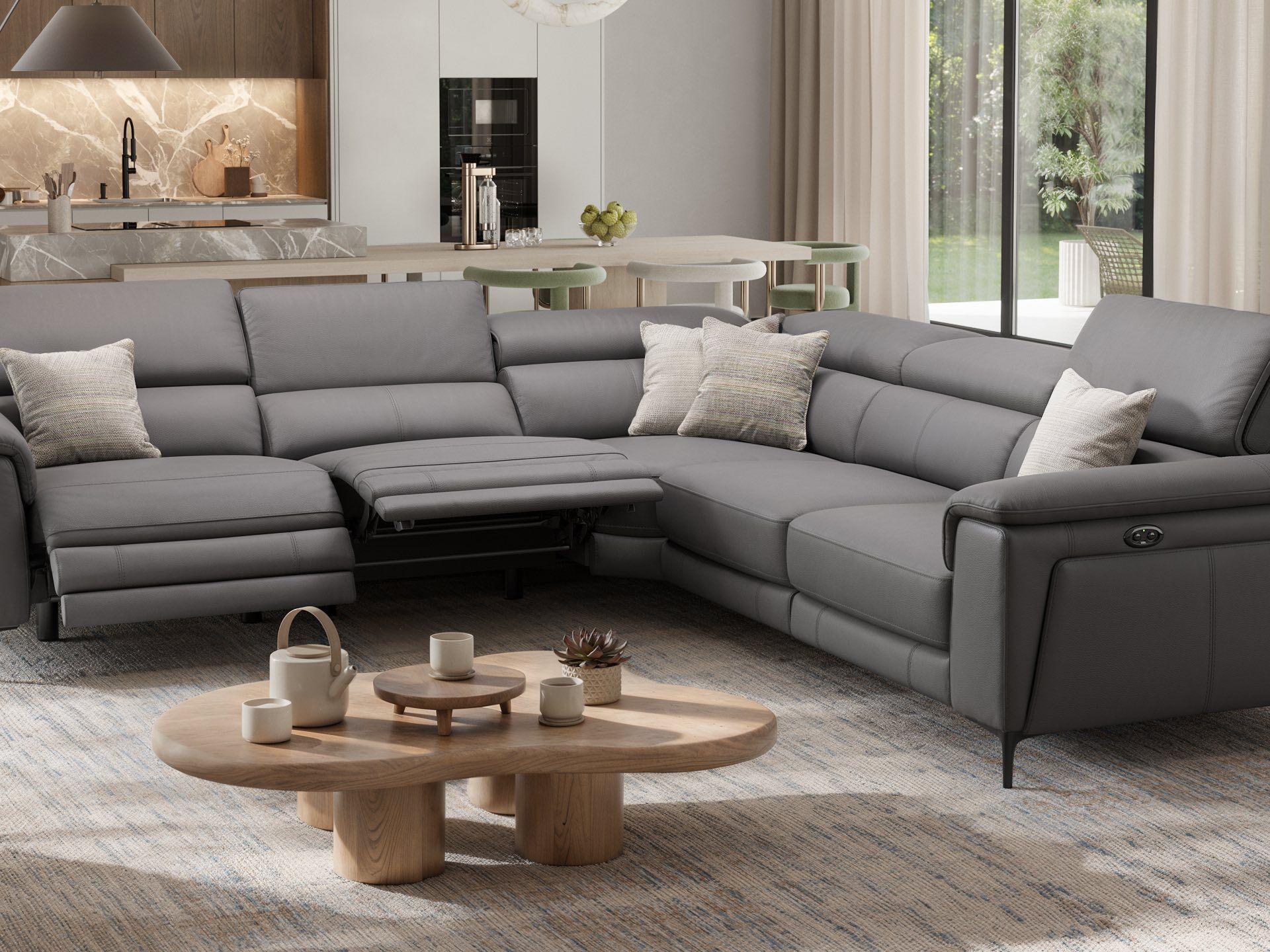 Кожаный угловой диван Sofanella Marino ARCH-00084479 - Вид №2