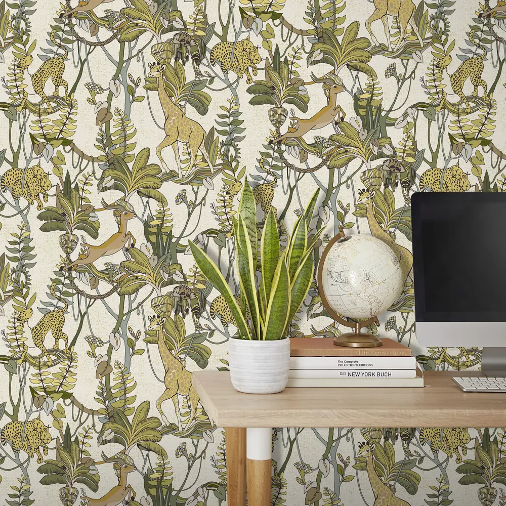 Обои флизелиновые Inspire Elise Jungle бежево-коричневые 1.06 м 643169 STLM-2113784 - Вид №2