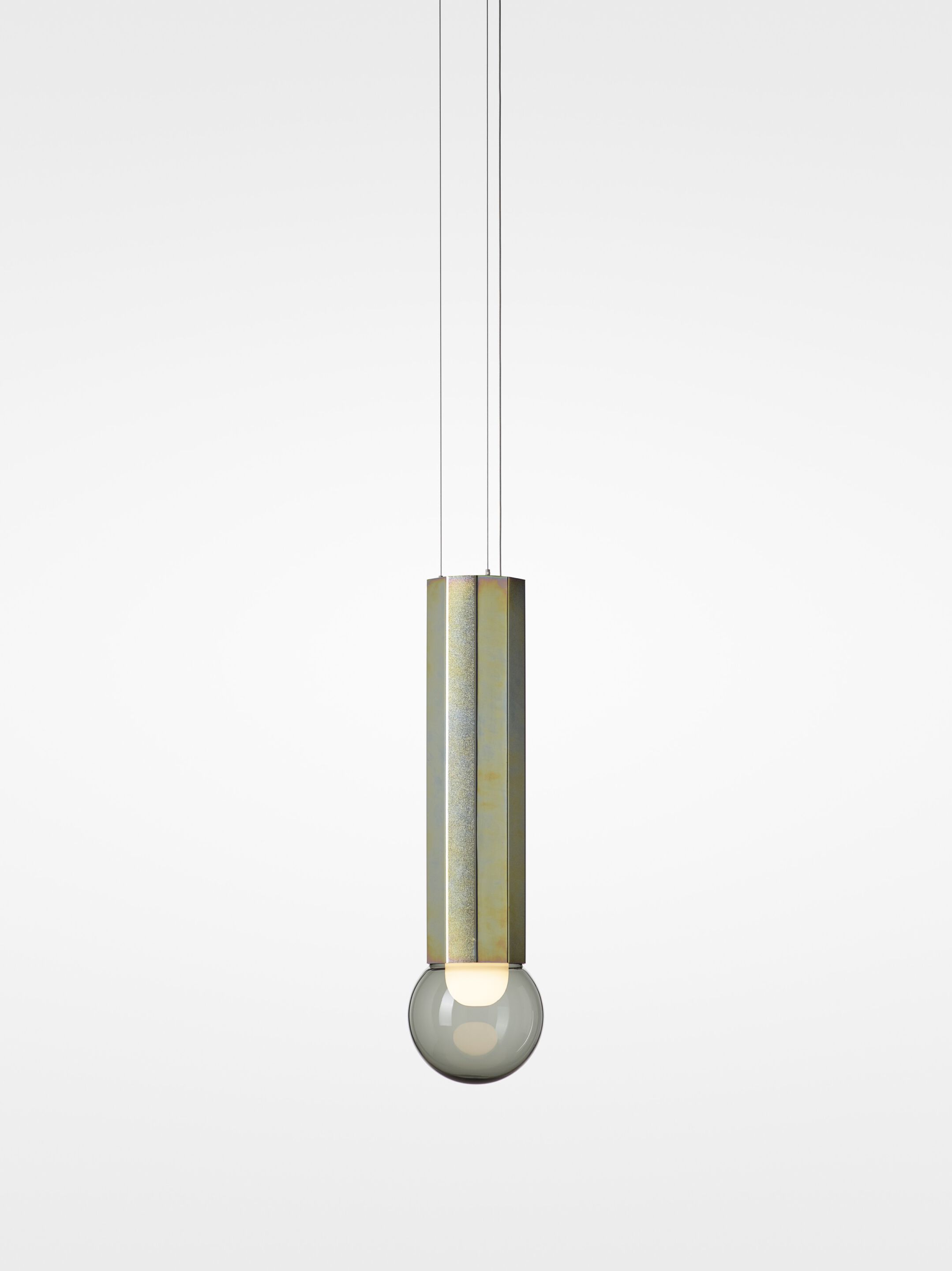 Выдувное стекло и металлический светодиодный подвесной светильник BROKIS Prisma ARCH-00087966 - Вид №4