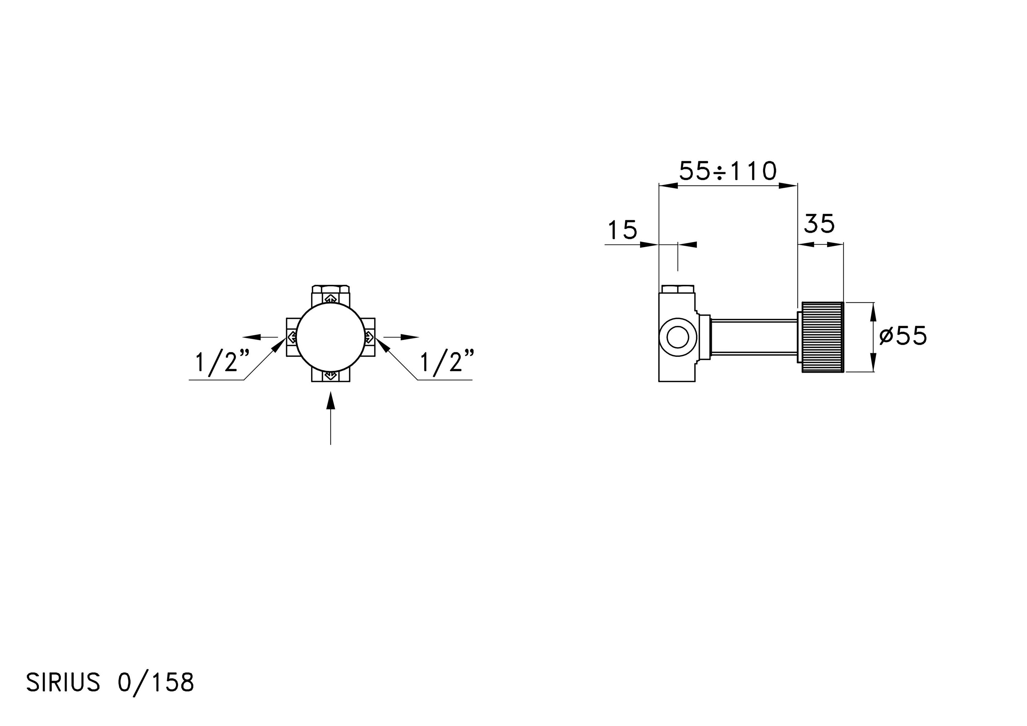 Дистанционное управление на стене RUBINETTERIE STELLA ARCH-00016409 - Вид №1