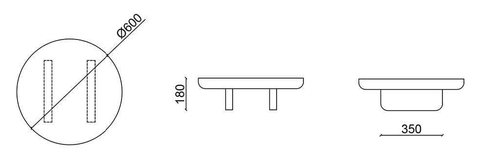 Круглый деревянный журнальный столик Falsasquadra Водяные лилии ARCH-00019203 - Вид №1