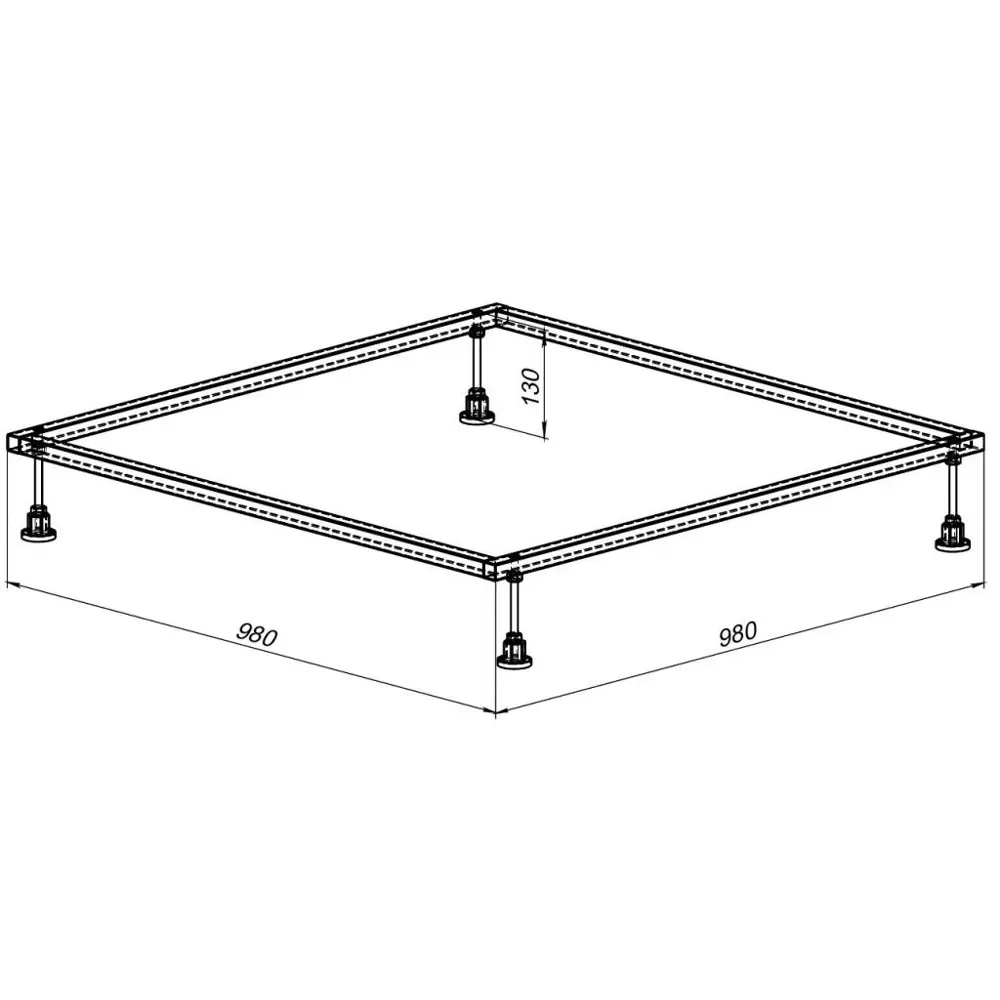 Каркас для поддона Aquanet 98x98
